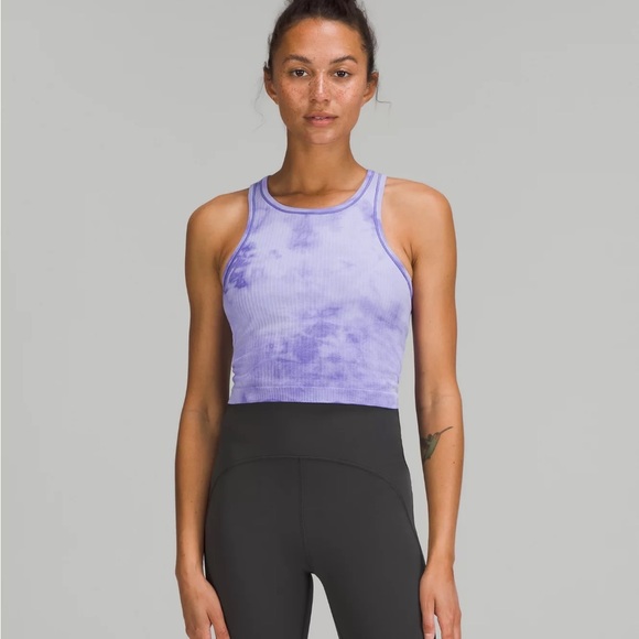 lululemon athletica Tops - Lululemon Ebb to Street RB Crop Tank Marble Dye